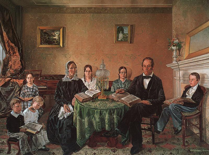 Henry F Darby Reverend John Atwood and his Family oil painting image